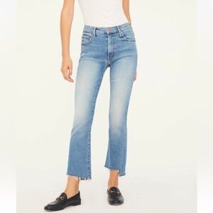 New Mother The insider crop step fray Blue Women's Jeans shoot the thrill 33
